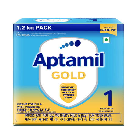 Aptamil Gold Infant Formula Powder - Stage 1 (Upto 6 Months) | 1.2kg