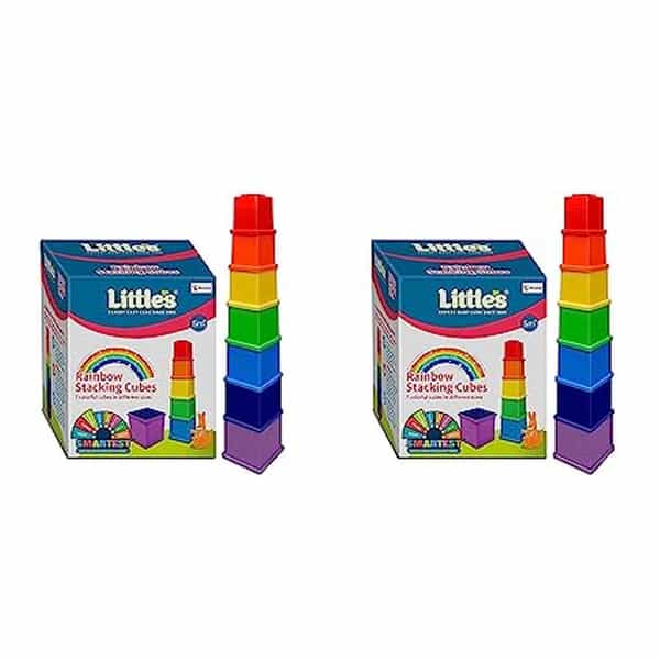 Little's Rainbow Stacking Cubes (Multicolor) - Pack Of 2