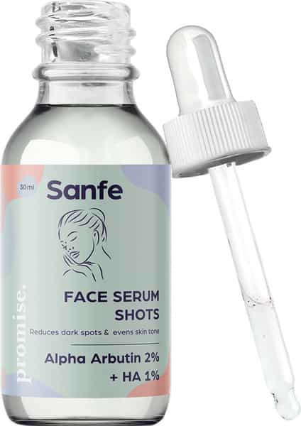 Sanfe Promise 2% Alpha Arbutin Face Serum Shots For Pigmentation & Dark Spots Removal 30Ml