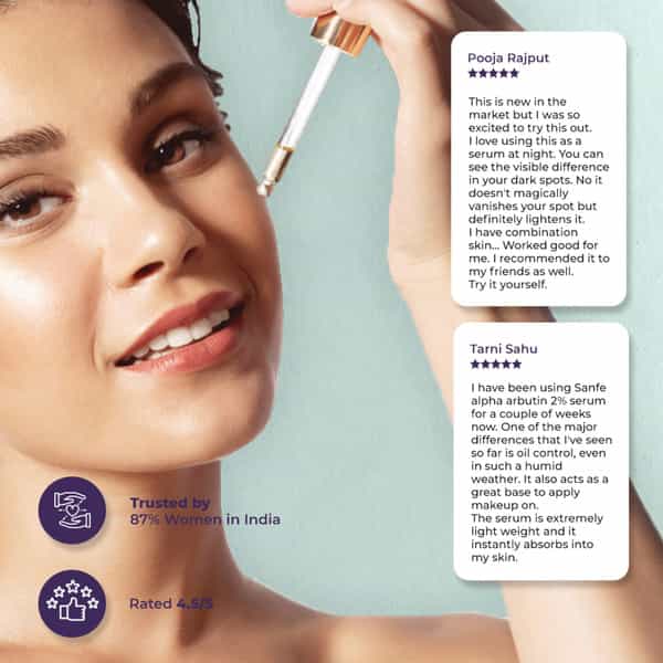 Sanfe Promise 2% Alpha Arbutin Face Serum Shots For Pigmentation & Dark Spots Removal 30Ml