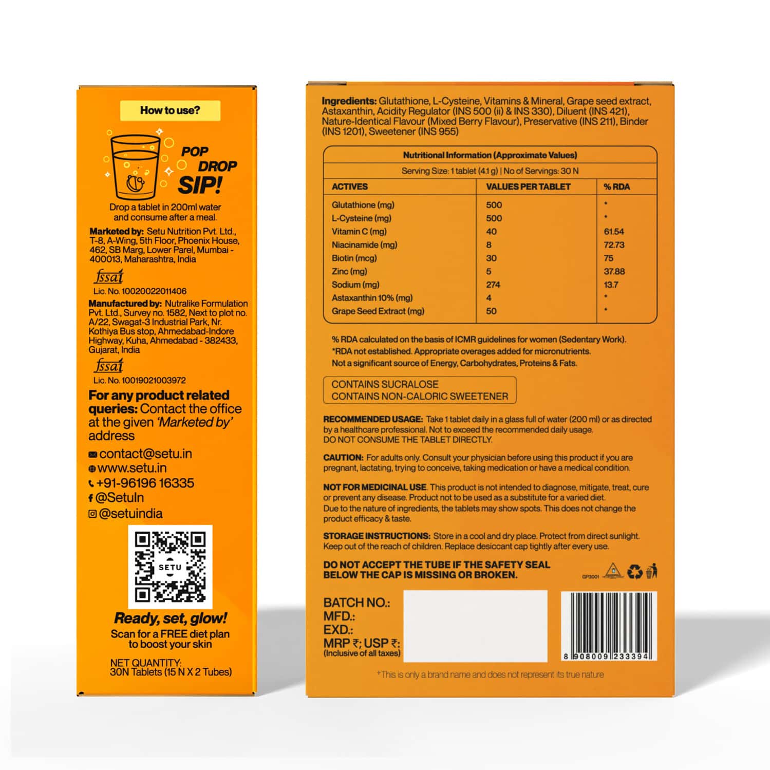 baking soda and glutathione Buy SETU SKIN RENEW- 30 EFFERVESCENT TABLETS (PACK OF 1)| GLUTATHIONE WITH  VITAMIN C|MIXED BERRY FLAVOUR Online & Get Upto 60% OFF at PharmEasy