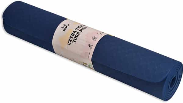 Zustle Extra Thick Yoga Mat 10 Mm- Navy Blue