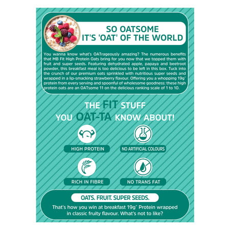 Muscleblaze Fit High Protein Oats 1 Kg, Fruit & Super Seeds, Breakfast Cereals For Weight Management