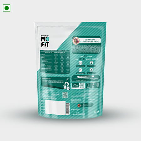 Muscleblaze Fit High Protein Oats 1 Kg, Fruit & Super Seeds, Breakfast Cereals For Weight Management