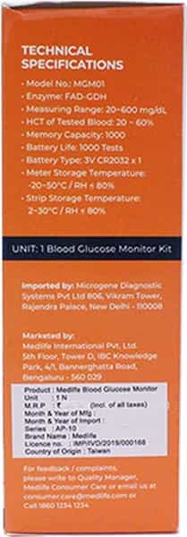 Medlife Glucometer Kit With 25 Strips