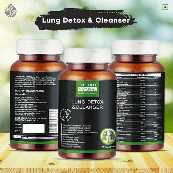 The Old Natural Lung Detox - Smokers & Pollution For Lung Cleansing- 60 Tablets