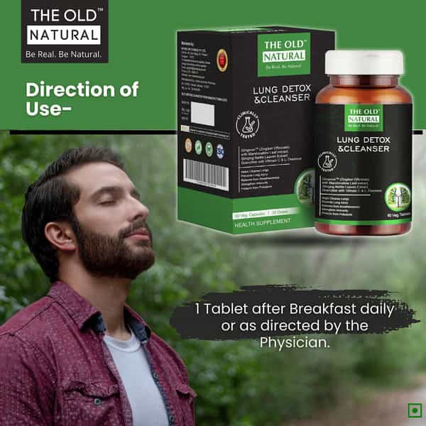 The Old Natural Lung Detox - Smokers & Pollution For Lung Cleansing- 60 Tablets
