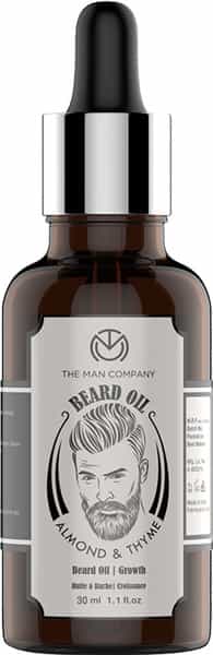 The Man Company Beard Growth Oil With Almond & Thyme For Beard Growth - 30 Ml