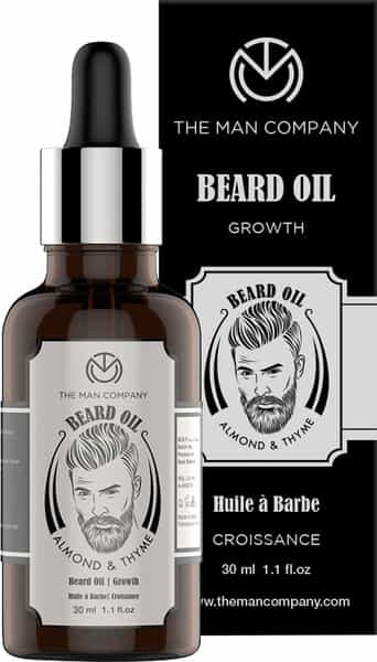 The Man Company Beard Growth Oil With Almond & Thyme For Beard Growth - 30 Ml