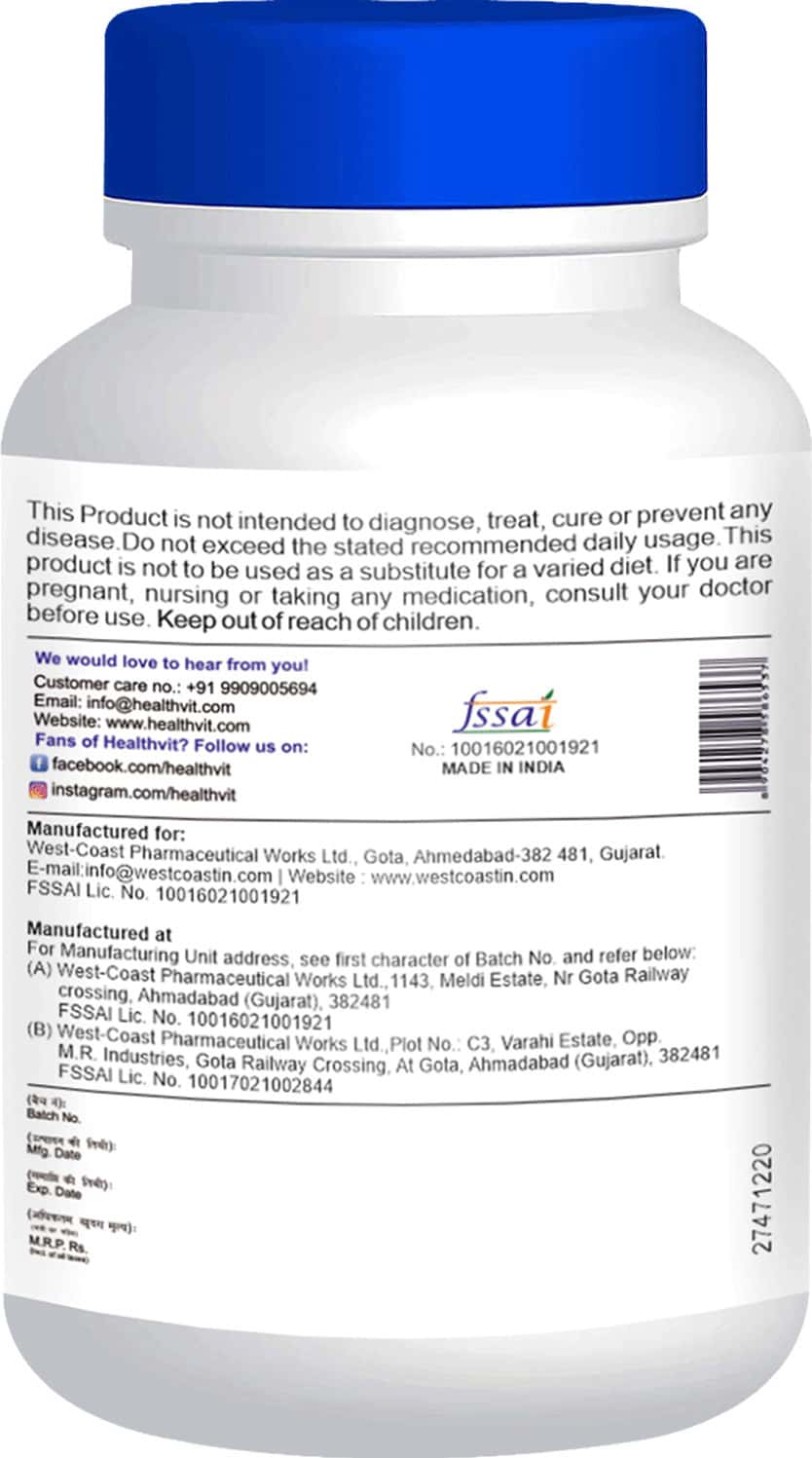 Buy HEALTHVIT ST. JOHN'S WORT 500MG 60 CAPSULES Online & Get Upto 60