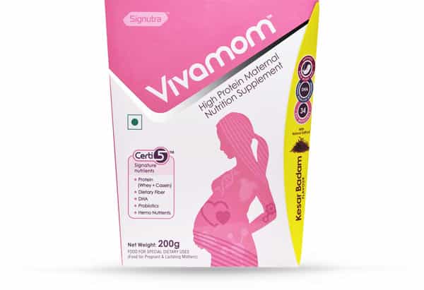 Vivamom Kesar Badam Maternal Nutrition Drink Refill Of 200 G