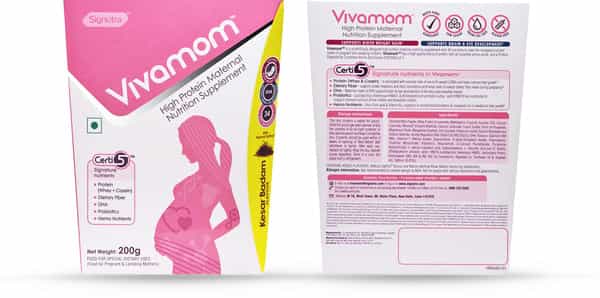 Vivamom Kesar Badam Maternal Nutrition Drink Refill Of 200 G