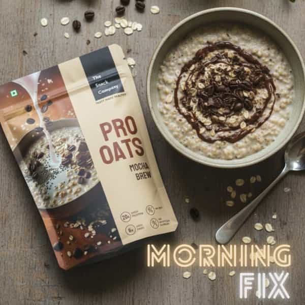 The Snack Company Protein Oats Pack Of 3 - Mocha Brew | 20.1G Protein | 6.78G Fibre | No Soy