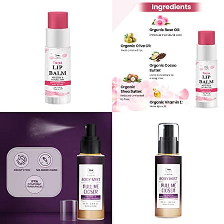 Tnw The Natural Wash Combo With Pull Me Closer Body Mist And Pomegranate Tinted | Lip Balm
