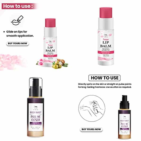 Tnw The Natural Wash Combo With Pull Me Closer Body Mist And Pomegranate Tinted | Lip Balm