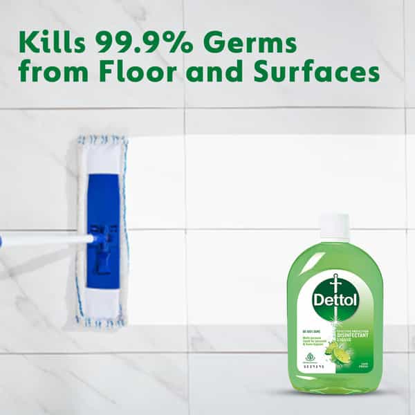 Dettol Liquid Disinfectant For Floor Cleaner Surface Disinfection Personal Hygiene Lime Fresh 550Ml