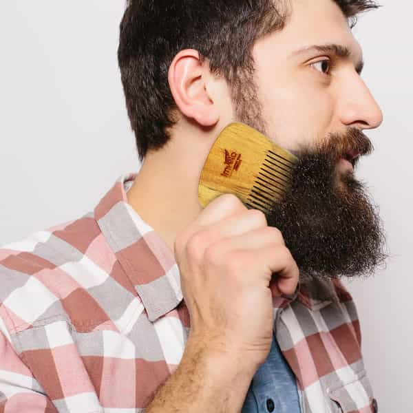 Imvelo Neem Wood Pocket 1 Beard Comb - Natural Grooming Tool For Men | Fine Tooth Comb For Beard