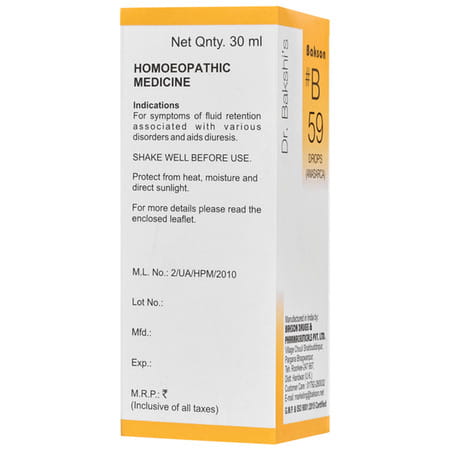 Dr Bakshi'S Bakson Homoeopathy B59 Anasarca Drops 30 Ml