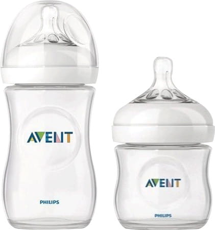 Philips Avent 260ml Natural Feeding Bottle With 125ml Natural Feeding Bottle