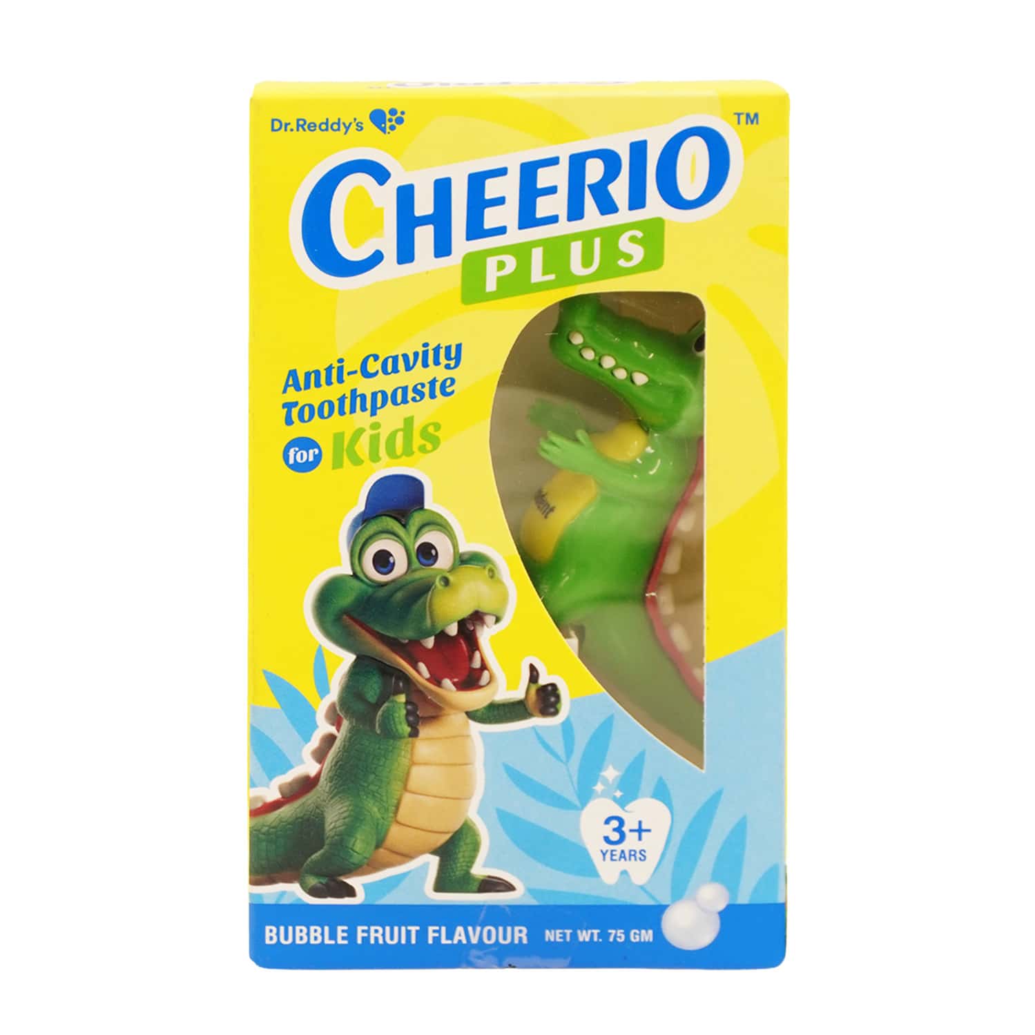 Cheerio Plus Bubble Fruit Flavour Sugar Free Kids Anti Cavety Toothpaste 75gm