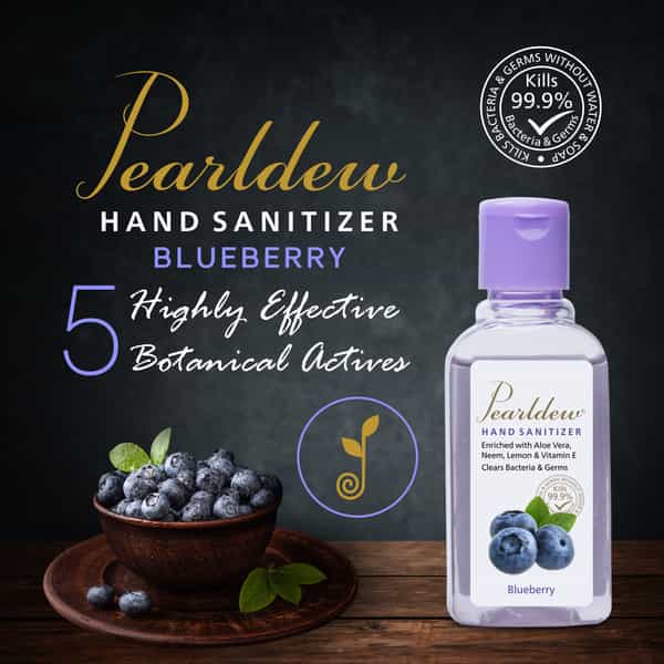Pearldew Hand Sanitizer (Gel) Blueberry 60 Ml - Pack Of 8