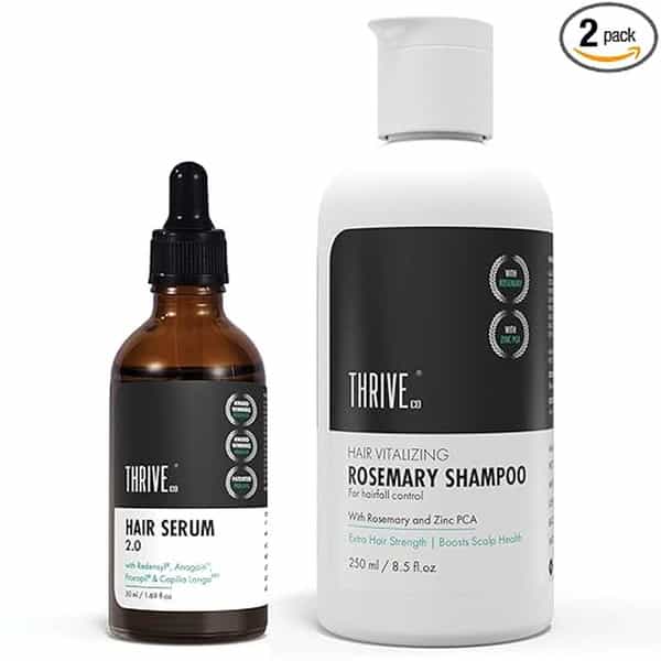 Thriveco Restorative Hair Growth Duo: Hair Growth Serum 2.0 (50Ml) + Hair Vitalizing Shampoo (250Ml)