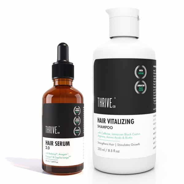 Thriveco Restorative Hair Growth Duo: Hair Growth Serum 2.0 (50Ml) + Hair Vitalizing Shampoo (250Ml)