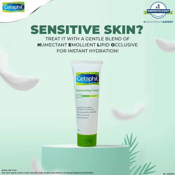 Cetaphil Moisturising Cream 80Gm & Oily Skin Cleanser 125Ml | Combo