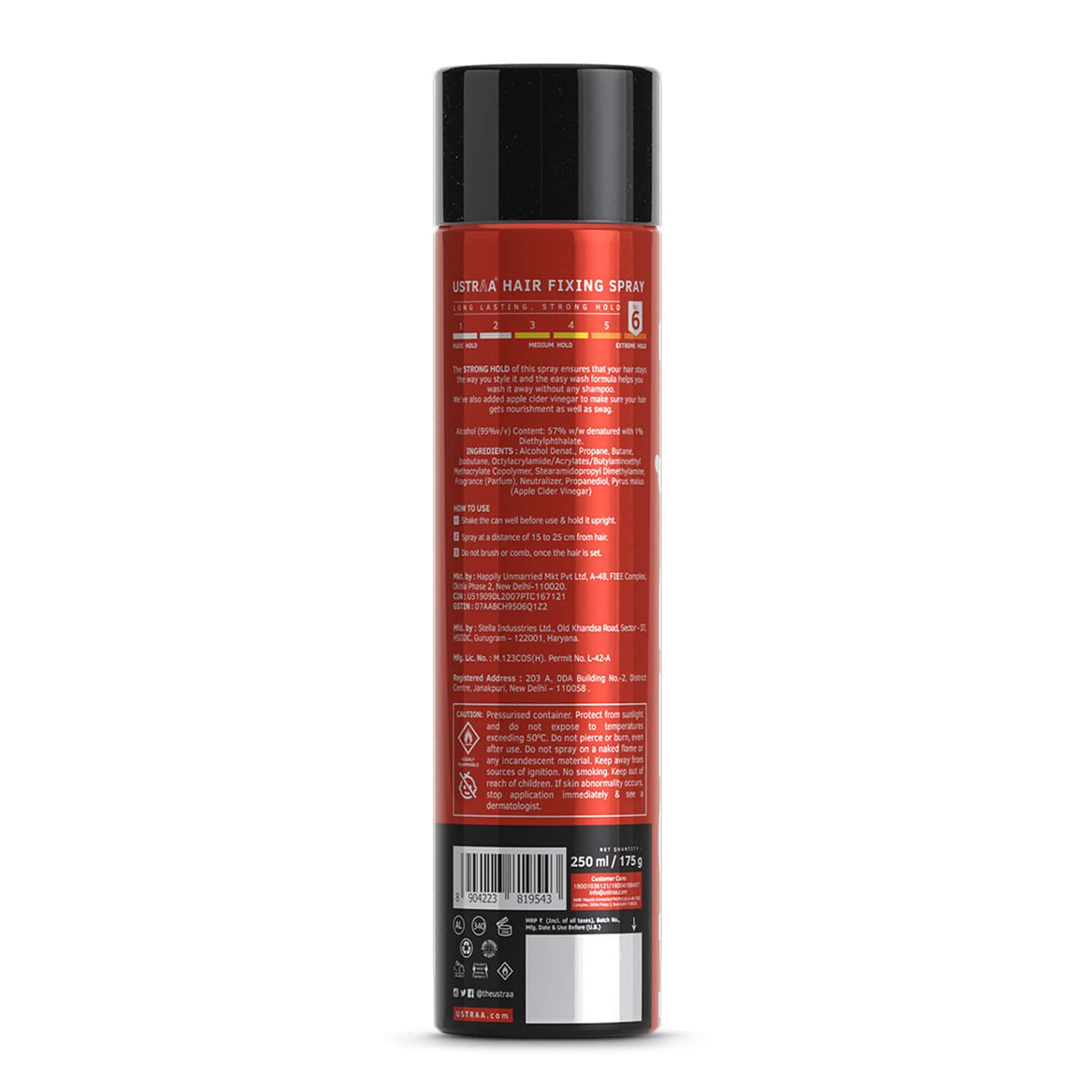 Buy USTRAA HAIR FIXING SPRAY STRONG HOLD 250ML Online & Get Upto 60