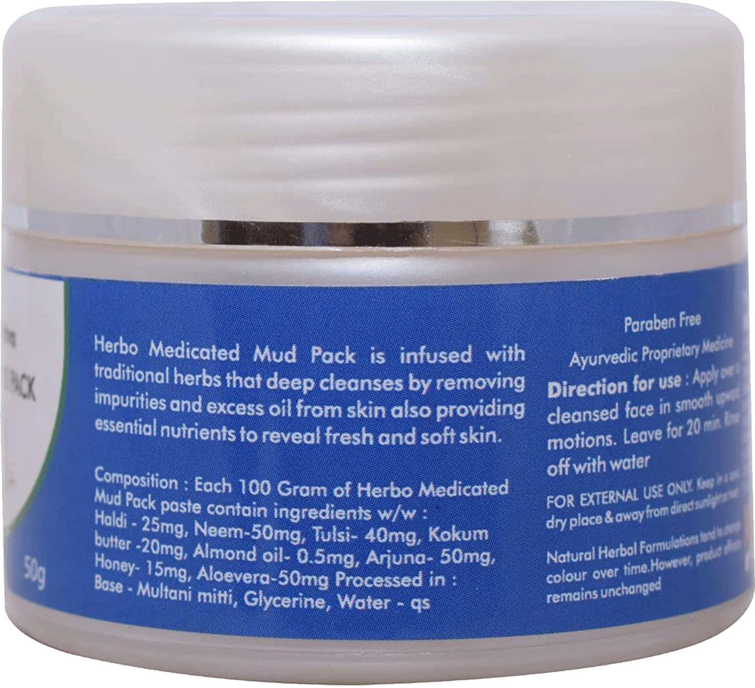 Buy VED TATTVA HERBO MEDICATED MUD PACK 50GMS (PACK OF 4) Online & Get