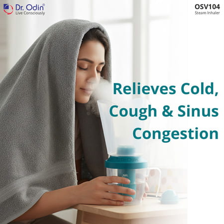 Dr. Odin Osv104 Steam Inhaler & Vaporizer | Cold Cough Sinus Relief Facial Steaming | 4 Attachments