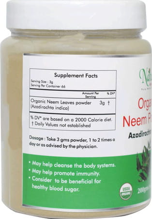 Naturz Ayurveda Organic Neem Powder - 200 Gms