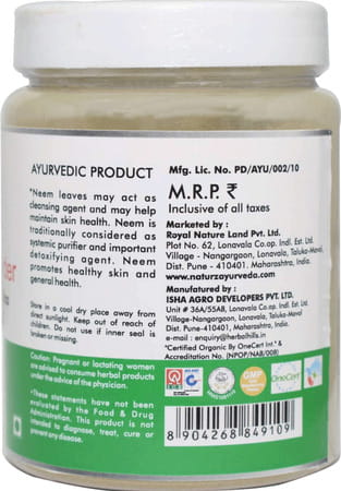 Naturz Ayurveda Organic Neem Powder - 200 Gms
