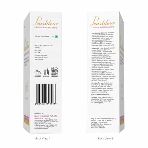 Pearldew Conditioning Shampoo 200 Ml | With Aloe | Keratin & Wheat Germ Oil (Pack Of 2)