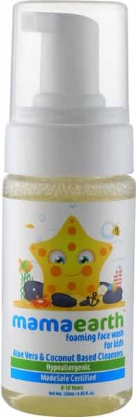 Mamaearth Foaming Baby Face Wash For Kids With Aloe Vera And Coconut Based Cleansers - 120Ml