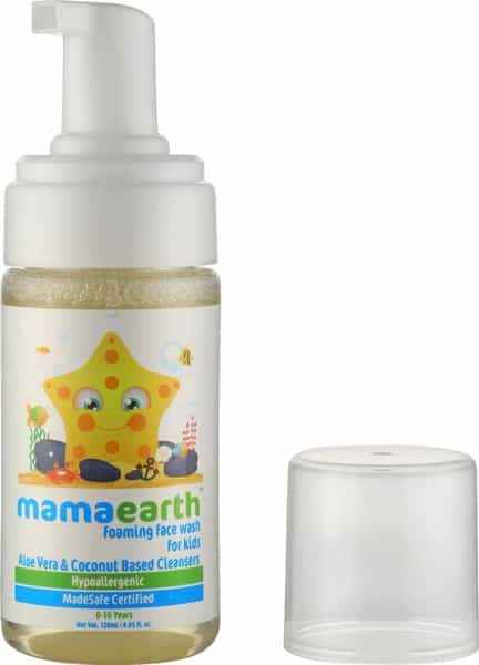 Mamaearth Foaming Baby Face Wash For Kids With Aloe Vera And Coconut Based Cleansers - 120Ml
