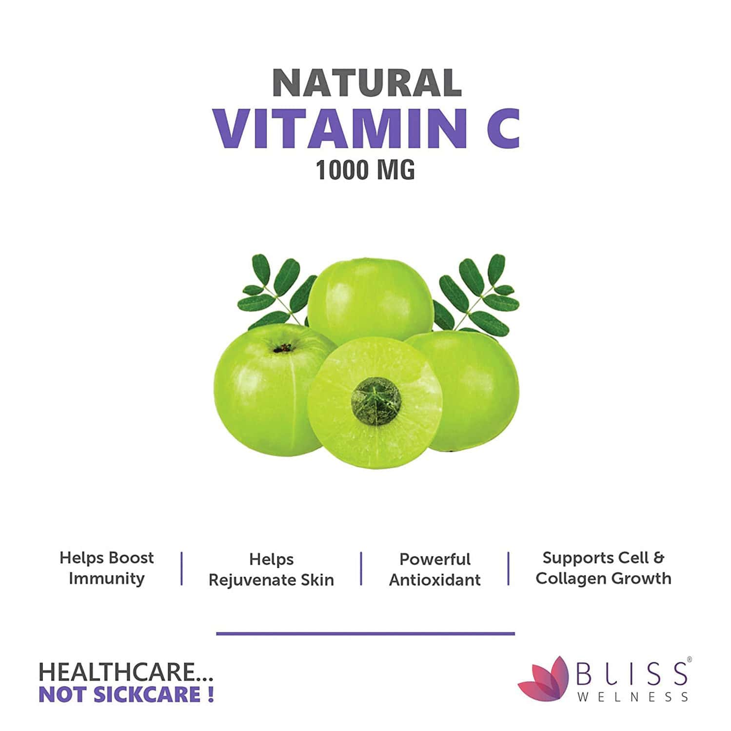 Buy BLISS WELNESS NATURAL VITAMIN C (AMLA EXTRACT) IMMUNITY BOOST SKIN