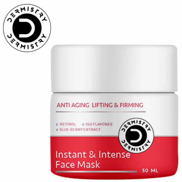 Dermistry Anti Aging Instant Skin Firming Tightening Revitalizing Retinol Blueberry Face Pack Mask
