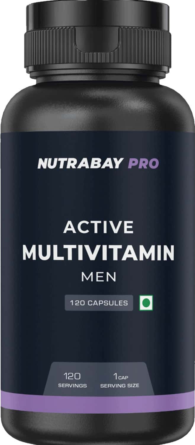 Nutrabay Pro Active Multivitamin Men - 25 Vitamins & Minerals 120 Veg Capsules