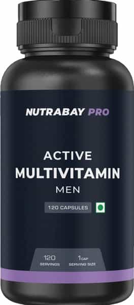 Nutrabay Pro Active Multivitamin Men - 25 Vitamins & Minerals 120 Veg Capsules