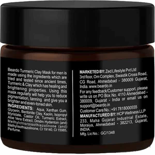 Beardo Turmeric Clay Mask For Men - 50 Gm