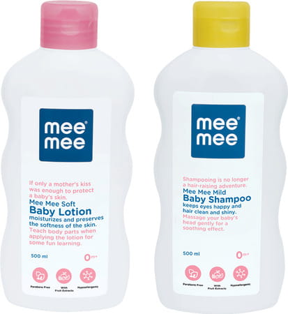 Mee Mee Soft Baby Lotion And Mild Baby Shampoo (500 Ml)