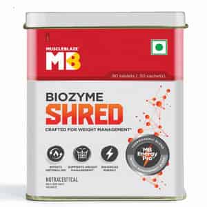Muscleblaze Biozyme Shred | 90 Tablets | Supports Weight Management & Boosts Metabolism