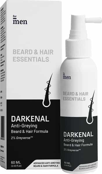 Formen Darkenal Anti Greying Beard & Hair Formula | Pigmented | Hair Greying | Thinning|60Ml