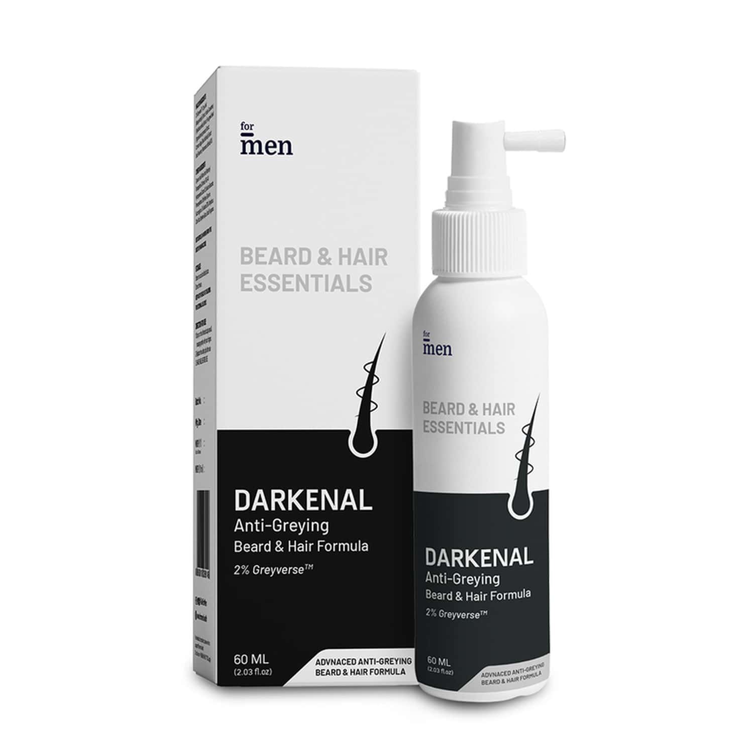 Formen Darkenal Anti Greying Beard & Hair Formula | Pigmented | Hair Greying | Thinning|60ml
