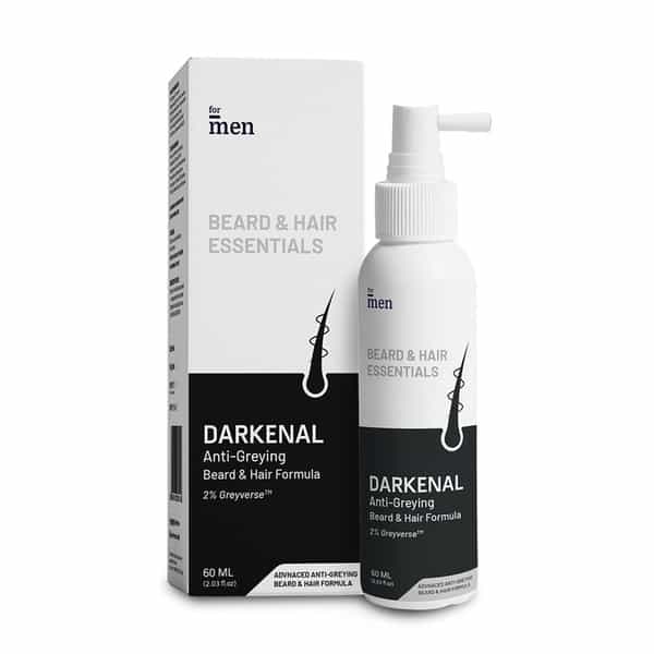 Formen Darkenal Anti Greying Beard & Hair Formula | Pigmented | Hair Greying | Thinning|60Ml
