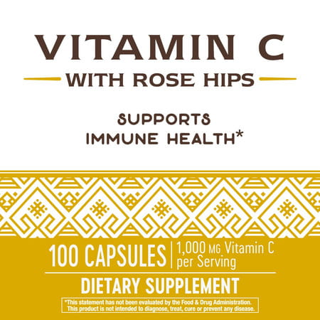 Nature's Way Vitamin C With Rose Hips; 1000 Mg Per Serving 100 Capsules