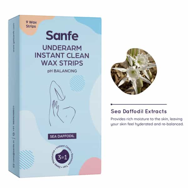 Sanfe Underarm Instant Clean Wax Strips Pack Of 9