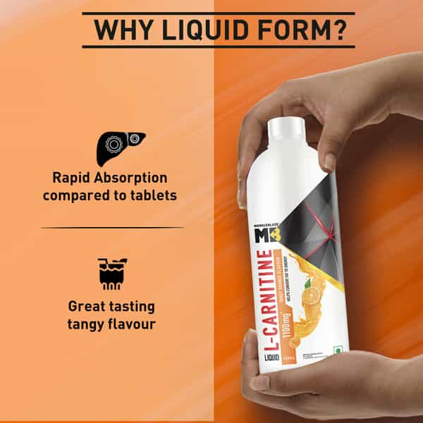 Muscleblaze Liquid L - Carnitine 1100Mg (Tangy Orange | 450Ml | 30 Servings)