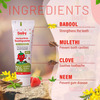 Babyorgano Strawberry Toothpaste For Kids With Babool & Mulethi Fluoride & Gluten Free 50Gm X 2